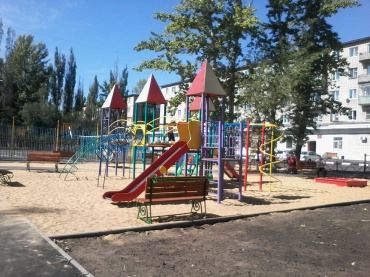 Открытие детской площадки в Лисках по улице Титова