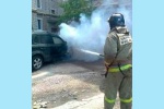 В Лисках сгорел Hyundai