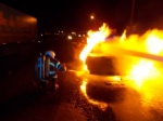 В Лискинском районе по неизвестным причинам загорелся автомобиль