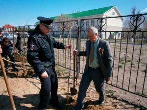 В Лискинском районе полицейские посадили "Аллею Памяти"